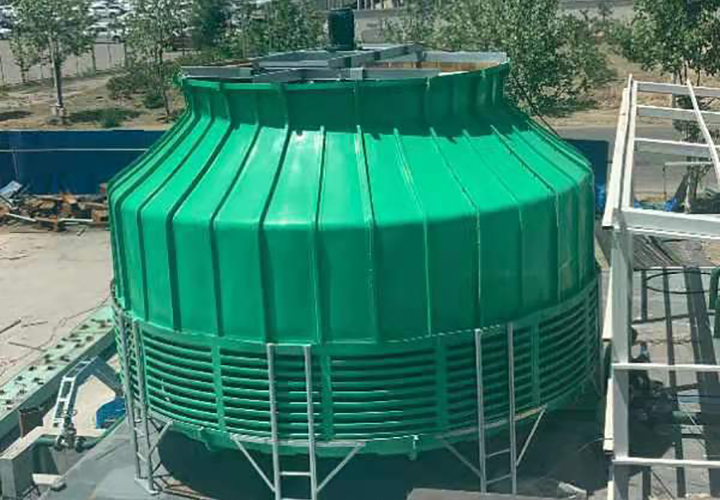 圓形逆流塔-河北某模具廠(chǎng)500噸冷卻塔安裝調(diào)試