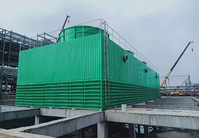 開(kāi)式逆流方形玻璃鋼冷卻塔